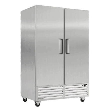 Imbera RIB49F-2 Congelador de 2 Puertas Sólidas Acero Inoxidable