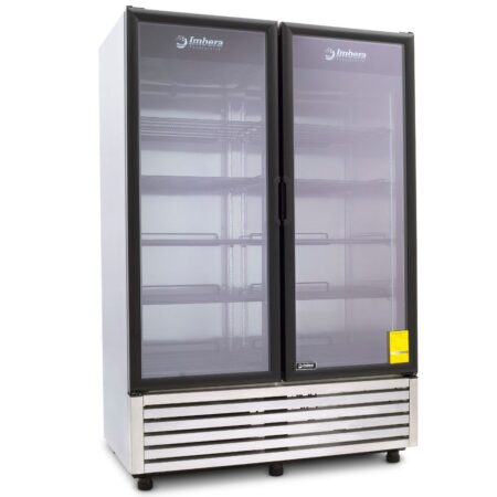 Imbera VFD43 Congelador Acero Inoxidable con 2 Puertas de Cristal